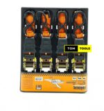 4PCS 1 inch x 5M Heavy Duty Ratchet Tie Down Straps 450daN