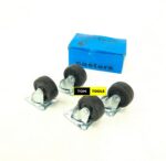 4PCS 2 inch Swivel Plate PVC NON-Braking Caster Wheels