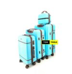 4PCS 4 in 1 Hard Shell Suitcase Set with Spinner Wheels – Light Blue