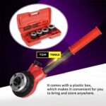 4PCS Ratchet Die Stock Pipe Thread Kit with Blow Case