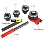 4PCS Ratchet Die Stock Pipe Thread Kit with Blow Case