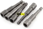 5 Pcs 6 Point Hex Socket Magnetic Nut Setter Driver Adapter