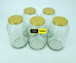5PCS 1000ml Glass Jars Mason Jars with Pop Lids