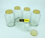 5PCS 1000ml Glass Jars Mason Jars with Pop Lids