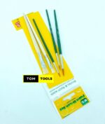 5PCS Bristles & Nylon Wool Paint Brush Set, Sizes 2, 4, 8, 8-Flat, 10-Flat