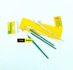 5PCS Bristles & Nylon Wool Paint Brush Set, Sizes 2, 4, 8, 8-Flat, 10-Flat