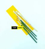 5PCS Bristles & Nylon Wool Paint Brush Set, Sizes 2, 4, 8, 8-Flat, 10-Flat