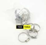 10PCS 2.5-inch Stainless Steel Hose Clips