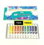 12 Color Acrylic Paint Set 12ml Tubes
