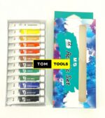 12 Color Acrylic Paint Set 12ml Tubes