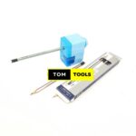 12PCS 2B Pencils and Semi Automatic Rotary Pencil Sharpener