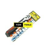 12PCS CR-V Box Spanner Wrench Set with Ratchet Handle 5 inch Extension