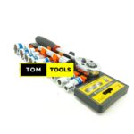 12PCS CR-V Box Spanner Wrench Set with Ratchet Handle 5 inch Extension