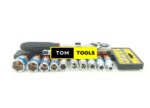 12PCS Socket Wrench Box Spanner Set with Ratchet Handle 5 inch Extension