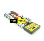 12PCS Socket Wrench Box Spanner Set with Ratchet Handle 5 inch Extension