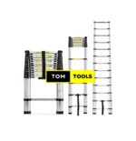 14 Steps 4.1m 13.5ft Telescopic Aluminium Ladder, Heavy Duty