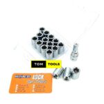 16PCS Wheel Lock and 1 Key 12X1.5mm Thread