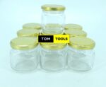 207ml Rounded Square Glass Jars Mason Jars with Pop Lids