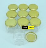 207ml Rounded Square Glass Jars Mason Jars with Pop Lids