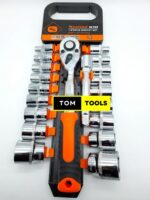 1/2 Inch 20PCS Ratchet Wrench Box Spanner Socket Set