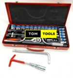 24PCS half-inch DR Socket Wrench Set with Extra L Handle and 16mm Plug Spanner