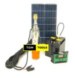 24V 50m Solar Submersible Pump Kit with Solar Panel, Charge Controller, Battery