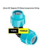 94PCS 25mm 90° Degrees PP Elbow Compression Fitting