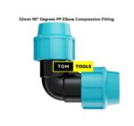32mm 90° Degrees PP Elbow Compression Fitting