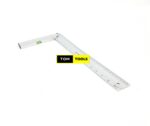 400mm 14 inch Aluminum Square Right Angle Double Scale Ruler with Spirit Level