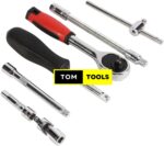 46pcs 1/4-Inch Socket Ratchet Wrench Combo Tools Kit Set