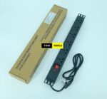 6-Way Metallic Horizontal 13A PDU 19-Inch 1U Standardised Power Distribution Unit Extension