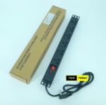 6-Way Metallic Horizontal 13A PDU 19-Inch 1U Standardised Power Distribution Unit Extension