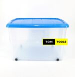 60L Storage Box on Wheels, Snap Locks, 540x410x330mm