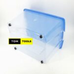 60L Storage Box on Wheels, Snap Locks, 540x410x330mm