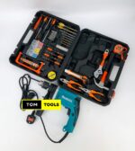 60PCS Makita HP1630 Impact Hammer Drill Tool Kit
