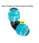 18PCS 63mm 90° Degrees PP Elbow Compression Fitting
