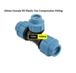 12PCS 63mm Female PE Plastic Tee Compression Fitting