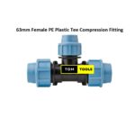12PCS 63mm Female PE Plastic Tee Compression Fitting