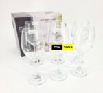 6PCS Elegant, Durable, Crystal Wine Glasses 310ml 11 ounce
