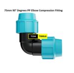 75mm 8PCS 90° Degrees PP Elbow Compression Fitting