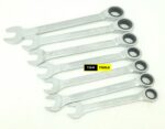 7PCS XXL Chrome Vanadium Ratchet Combination Spanner Wrench Set