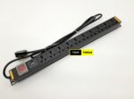 8-Way Metal Horizontal 13A PDU 19-Inch 1U Standardised Power Extension Distribution Unit