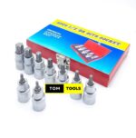 9PCS Half Inch 1/2″ Torx Bit Set in Metallic Case