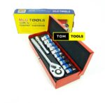 MLG 12PCS Socket Wrench Box Spanner Set with Ratchet Handle and Extension