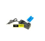 18650 Battery Dual Intelligent Rapid Charger with Two 18650 Batteries