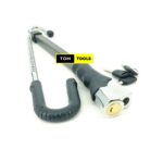 NTK 318 Anti Theft Brake Pedal Steering Lock for All Cars Heavy Duty Double Hook