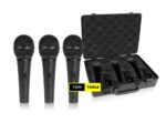 Behringer Ultravoice XM1800S Set of 3 Dynamic Cardioid Vocal and Instrument Microphones