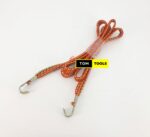 2PCS Bicycle Motorbike Luggage Elastic Cargo Straps Rope with Steel Hooks 3 meters