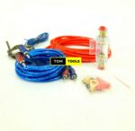 Car Subwoofer Amplifier Audio Wiring Kit ,1500W 8GA Cable, RCA Cable, 60 AMP Fuse Holder