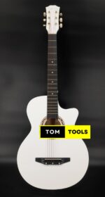 Cowboy Pearl White Concert Size 37 Inch Acoustic Guitar